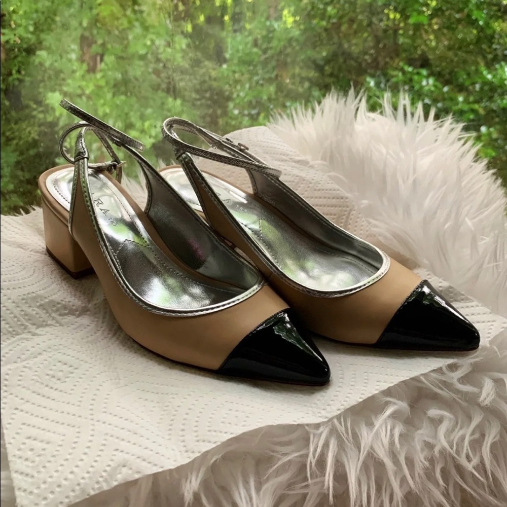 Zara Slingback Block Heels in Size 6